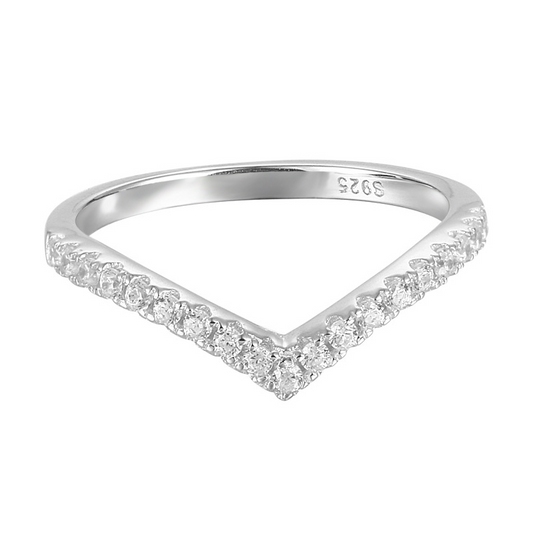 Simple Heart Round Cut Sterling Silver Ring-TL-Juri Elle