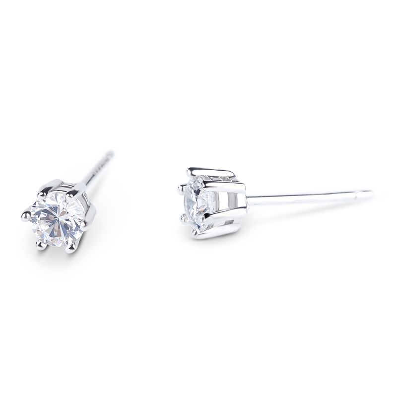 Simple Crown Sterling Silver Stud Earrings-JE-Juri Elle
