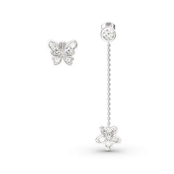 Butterfly Sterling Silver Mismatched Earrings-JE-Juri Elle