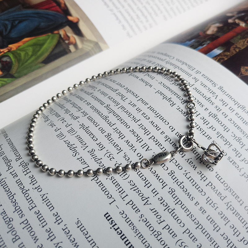 Vintage Royal Round Cut Thai Silver Bracelet