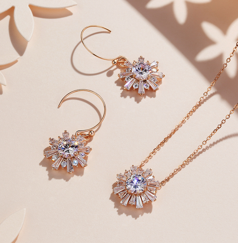 Being Your Sunshine Collier en argent sterling plaqué or rose 14 carats