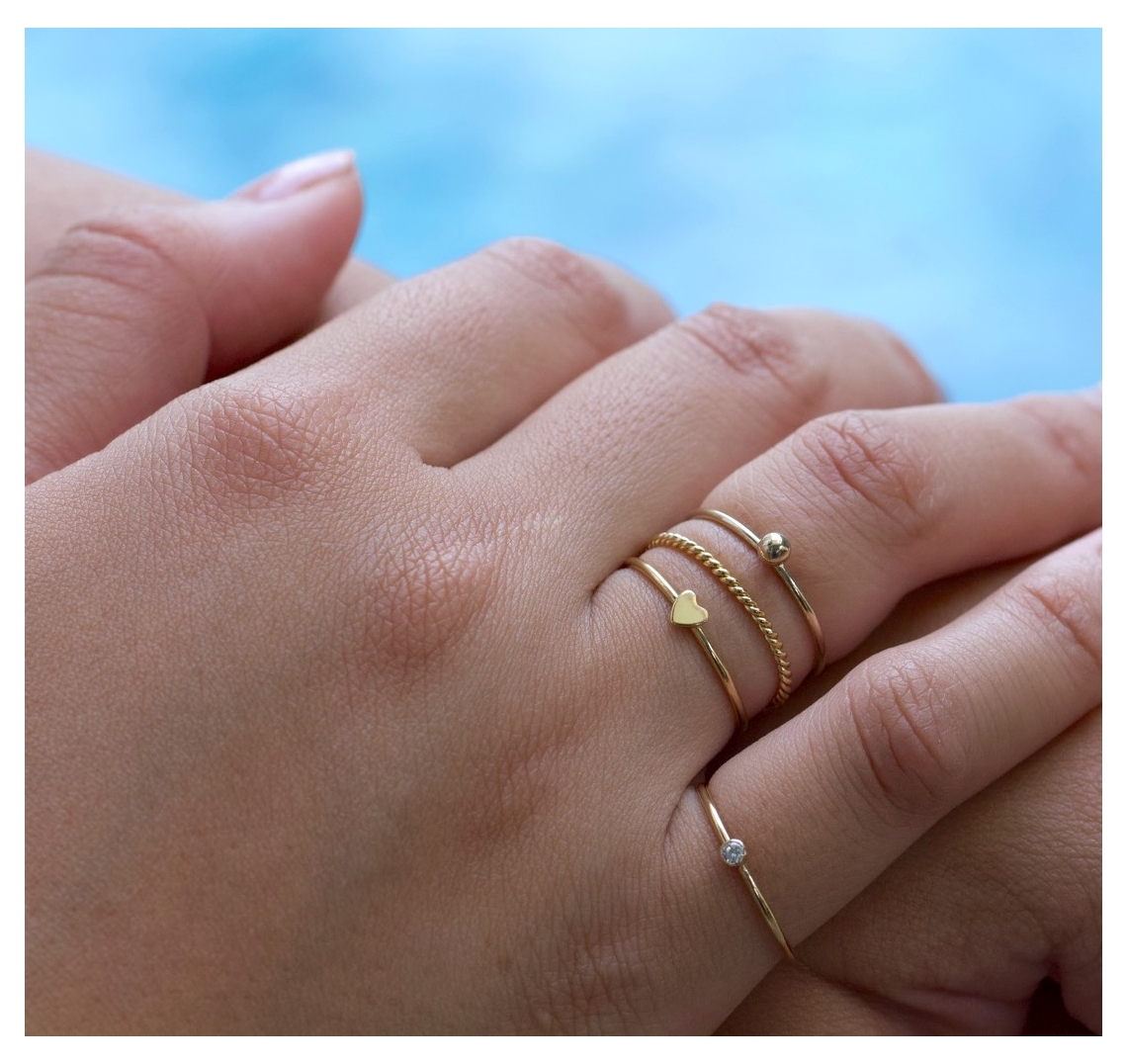 Little Gold Heart Ring-J&CO-Juri Elle