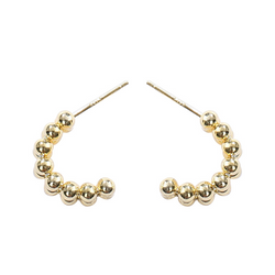 U-shaped Beads Sterling Silver Stud Earring