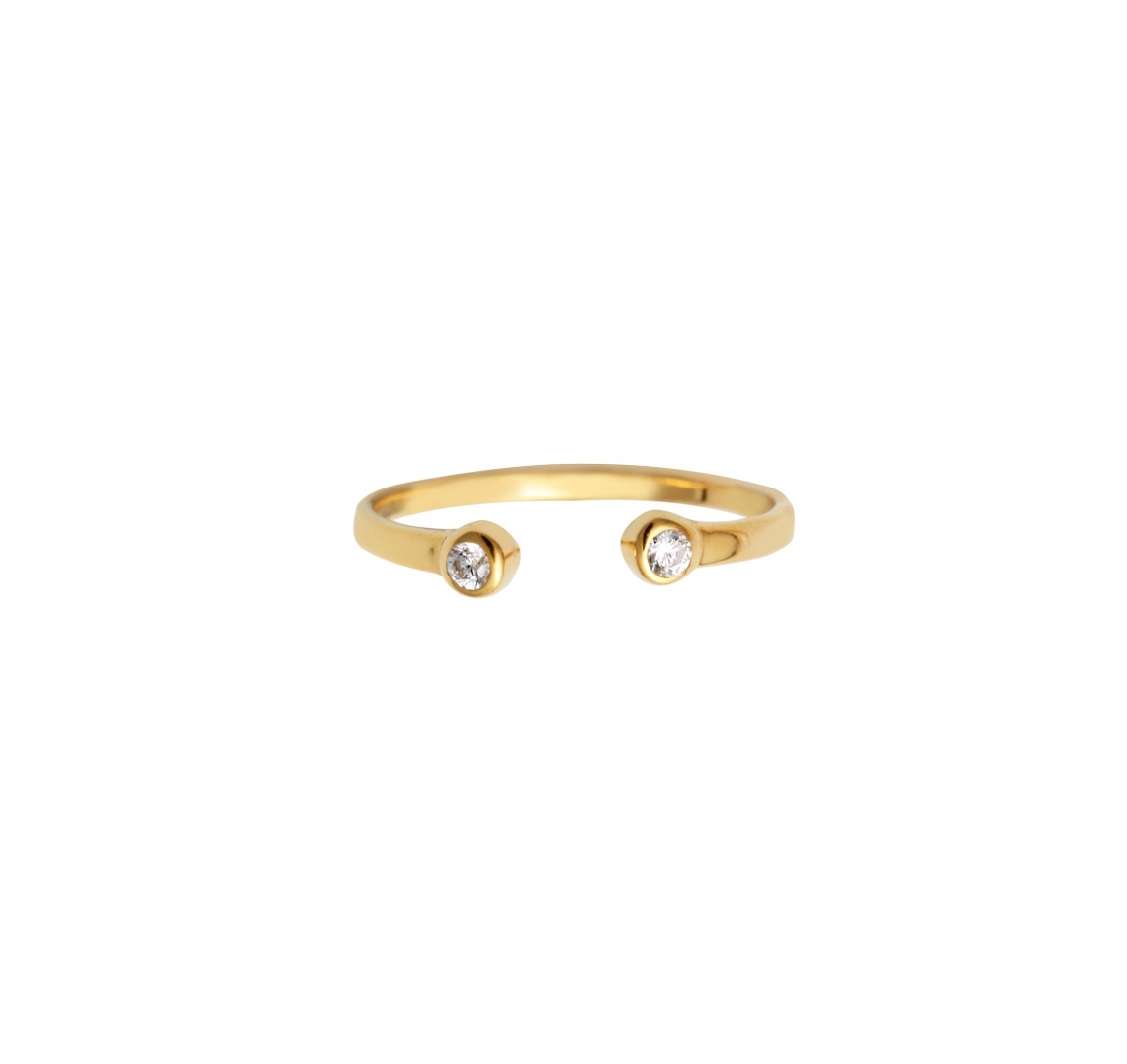 Bezel Double Ring Gold-J&CO-Juri Elle
