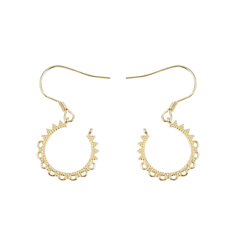 Petal Sterling Silver Plated Gold Earring