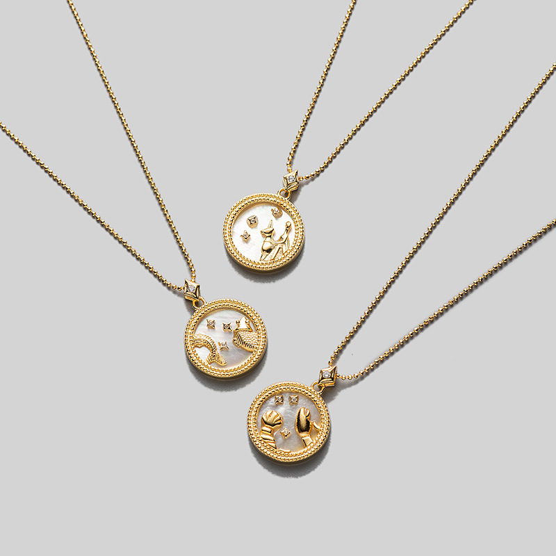 Zodiac constellation sterling silver necklace - JEMORI