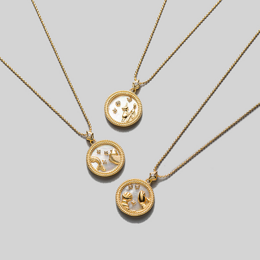Zodiac constellation sterling silver necklace - JEMORI