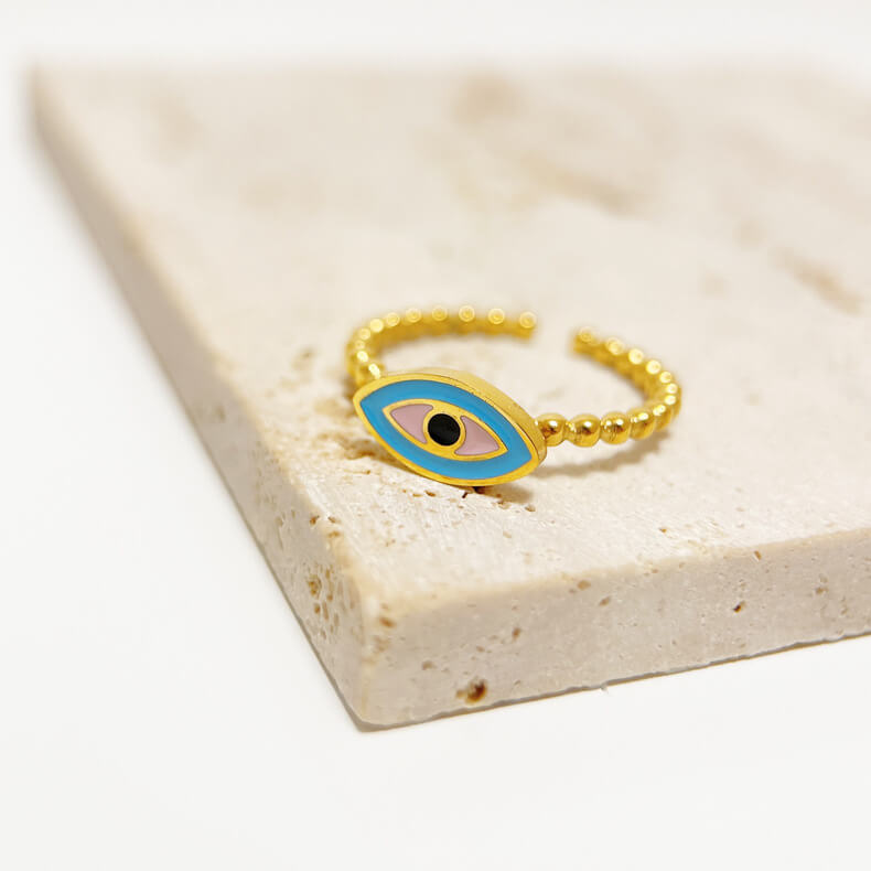 Devil's Eye Drop Oil Open Ring