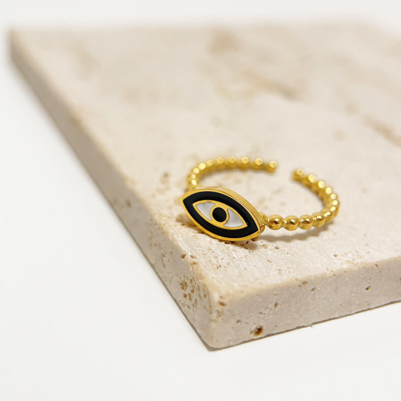 Devil's Eye Drop Oil Open Ring