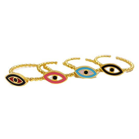 Devil's Eye Drop Oil Open Ring