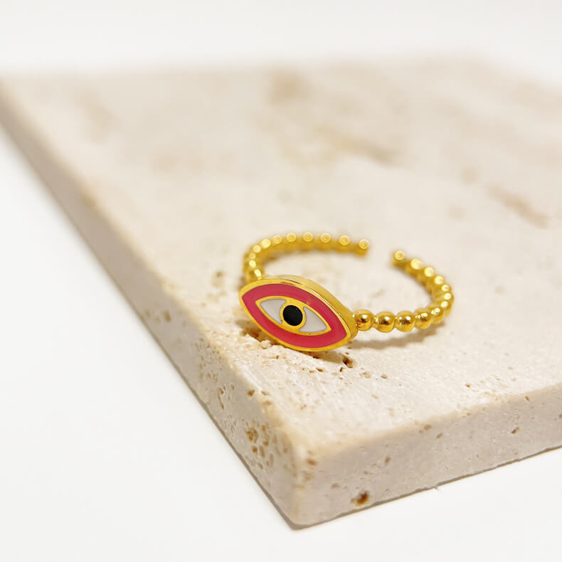 Devil's Eye Drop Oil Open Ring