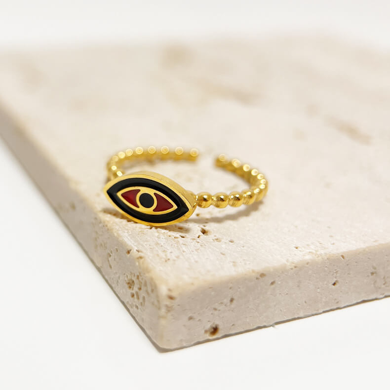 Devil's Eye Drop Oil Open Ring