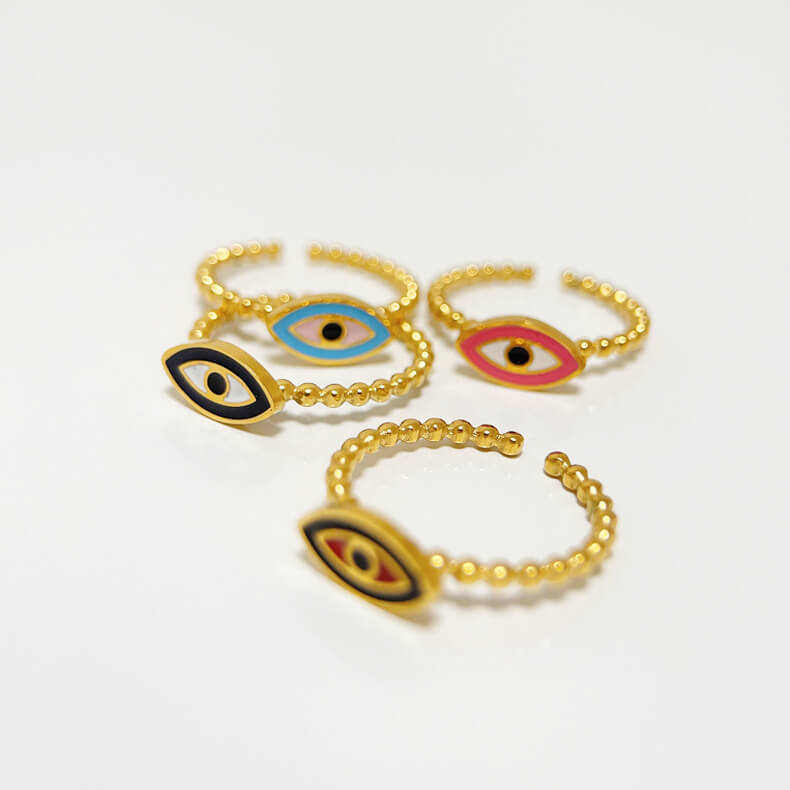 Devil's Eye Drop Oil Open Ring