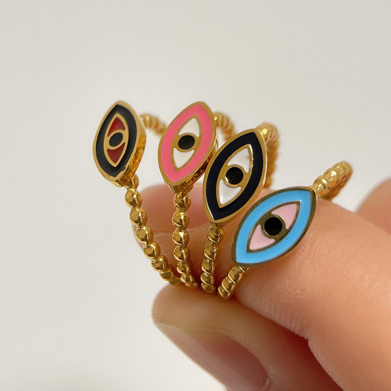 Devil's Eye Drop Oil Open Ring