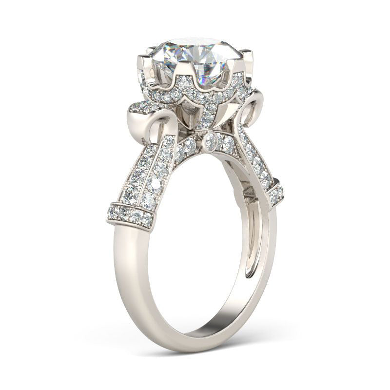 Classic Round Cut Sterling Silver Ring-JE-Juri Elle
