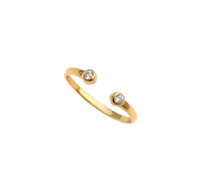 Bezel Double Ring Gold-J&CO-Juri Elle