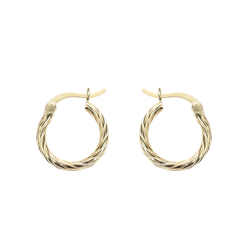Round Twist Sterling Silver Earring