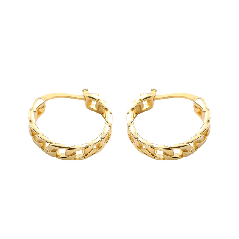 Creative Hollow Sterling Silver Plated Gold & Platinum Earring
