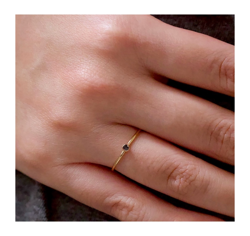 Mini Black Bezel Ring-J&CO-Juri Elle