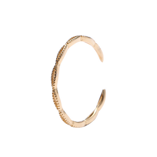 Infinity Stackable Sterling Silver Plated Gold Ring