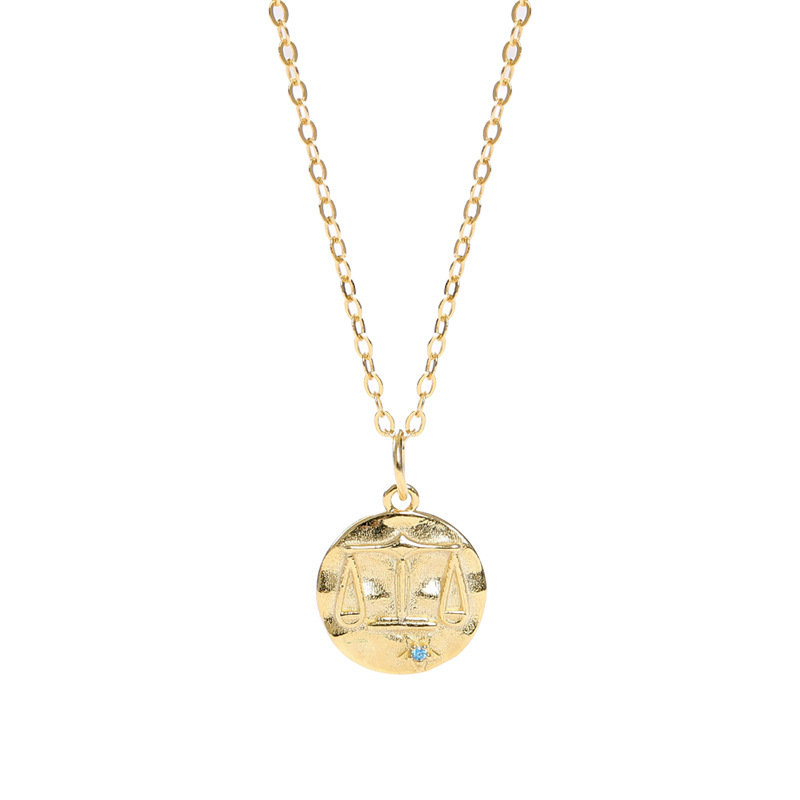Irregular Constellation Round Cut Sterling Silver Necklace
