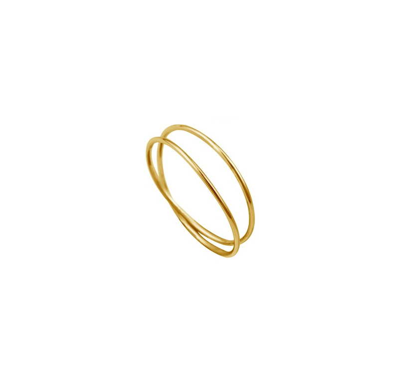 Chic Double Ring Gold-J&CO-Juri Elle