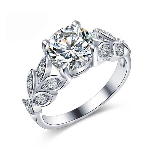 Superbe bague en argent sterling coupe ronde papillon pour femme