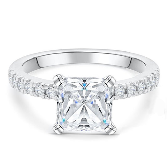 Noble Princess Cut Sterling Silver Ring-TL-Juri Elle