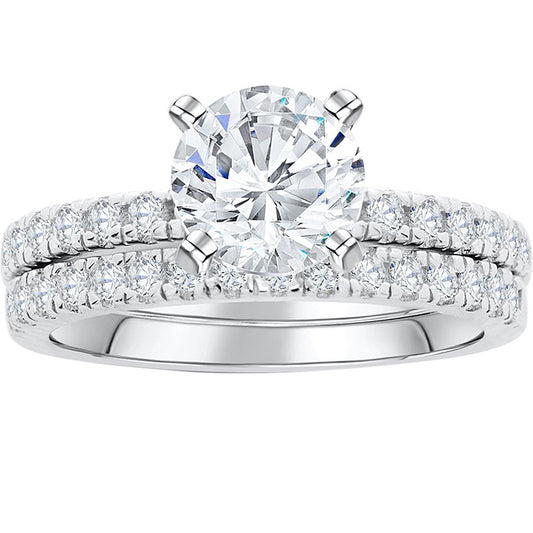 Water Flower Round Cut Sterling Silver Ring-TL-Juri Elle