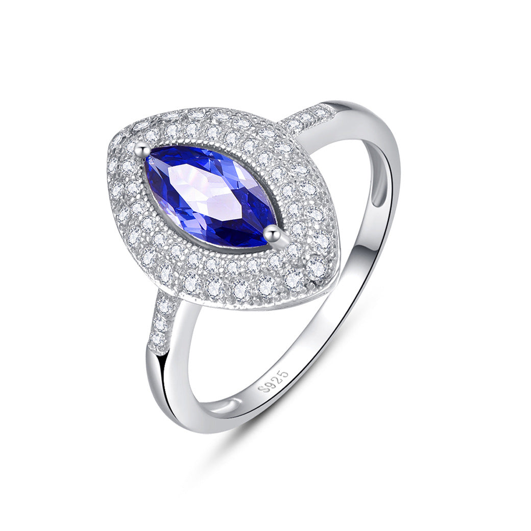 Romantic Marquise Cut Sterling Silver Ring-ZX-Juri Elle