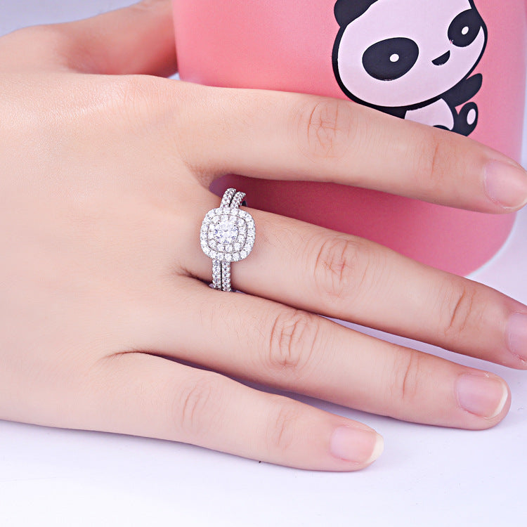 Sunny Round Cut Sterling Silver Ring-TL-Juri Elle