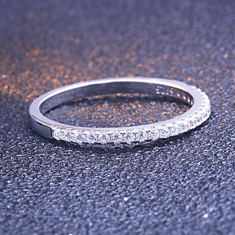 Splendid Round Cut Sterling Silver Ring-TL-Juri Elle
