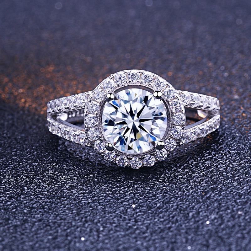 Eye of Happiness Round Cut Sterling Silver Ring-TL-Juri Elle