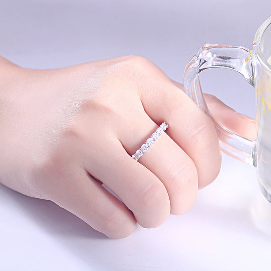 Lifetime Round Cut Sterling Silver Ring-TL-Juri Elle