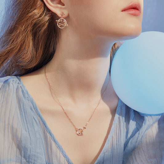 Collier en argent sterling coupe ronde Fantasy Planet