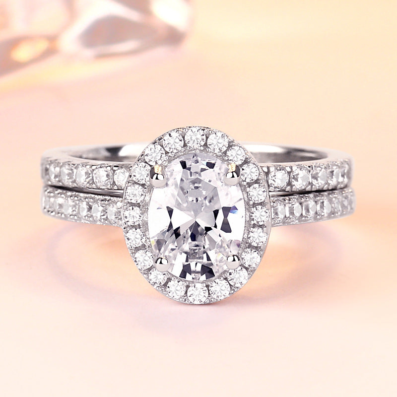 Commitment To Loyalty Oval Cut Sterling Silver Ring-TL-Juri Elle