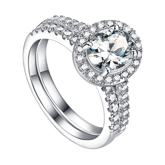 Commitment To Loyalty Oval Cut Sterling Silver Ring-TL-Juri Elle