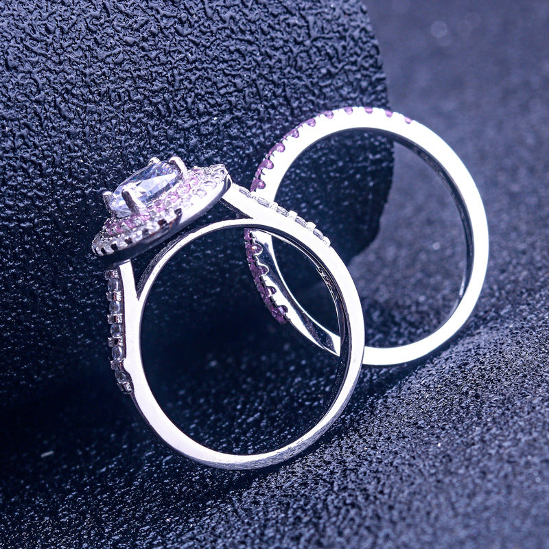 Sparkle Love Round Cut Sterling Silver Ring-TL-Juri Elle