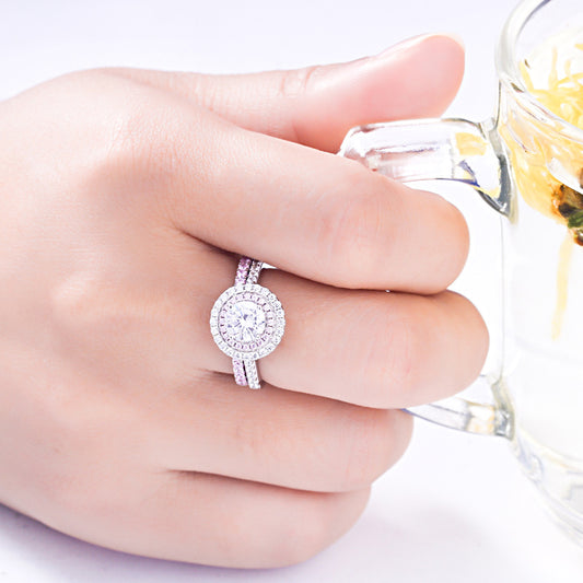 Sparkle Love Round Cut Sterling Silver Ring-TL-Juri Elle
