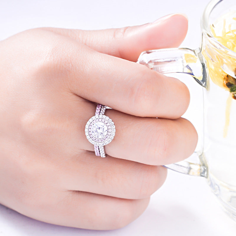 Sparkle Love Round Cut Sterling Silver Ring-TL-Juri Elle