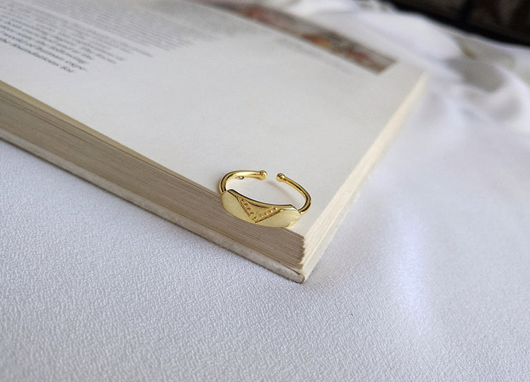 Bague en argent sterling réglable à ouverture en forme de V