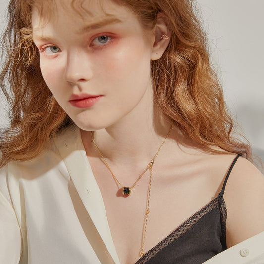 Wish Wheel Plated 14K Gold Necklace