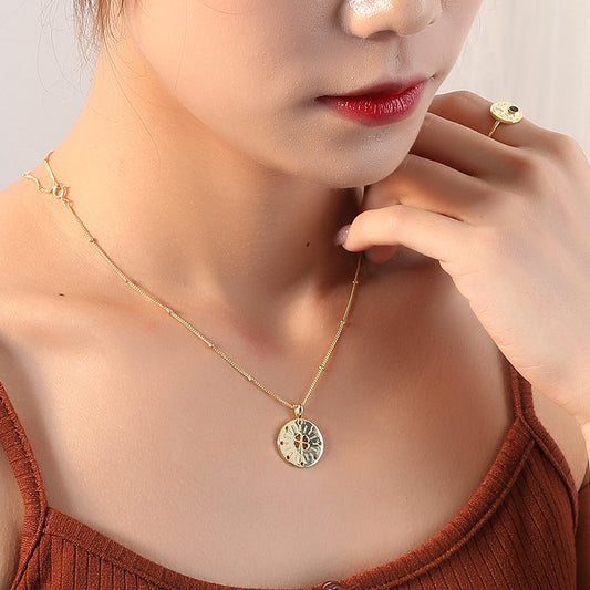 Hollow Four-leaf Clover Sterling Silver Necklace