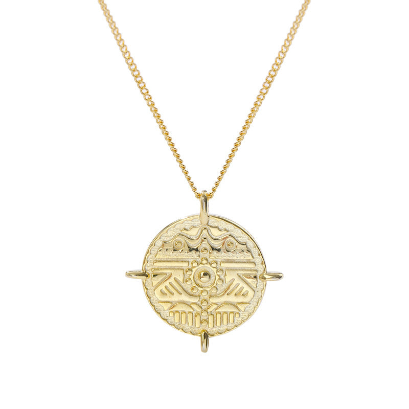 Fantasy Carved Sterling Silver Necklace