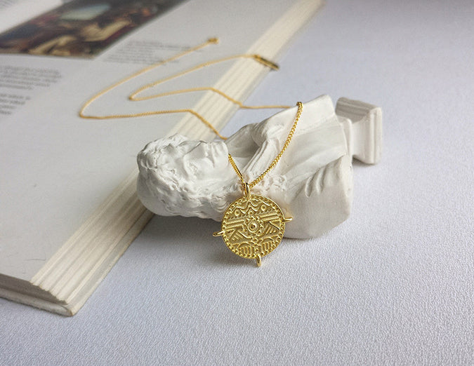 Fantasy Carved Sterling Silver Necklace