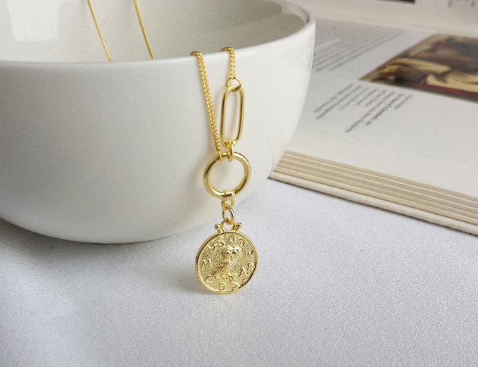 Owl Multi-circle Sterling Silver Necklace