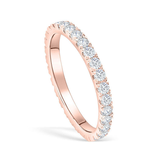 Stackable Round Cut Sterling Silver Ring-TL-Juri Elle