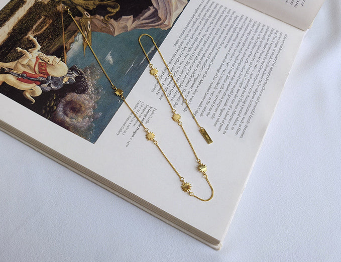 Star Track Sterling Silver Necklace