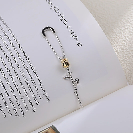 Shaped Pin Everlasting Flower Sterling Silver Earring
