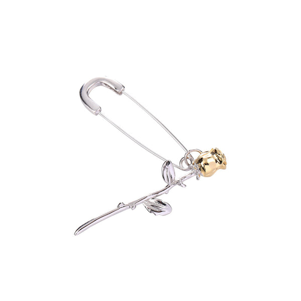 Shaped Pin Everlasting Flower Sterling Silver Earring